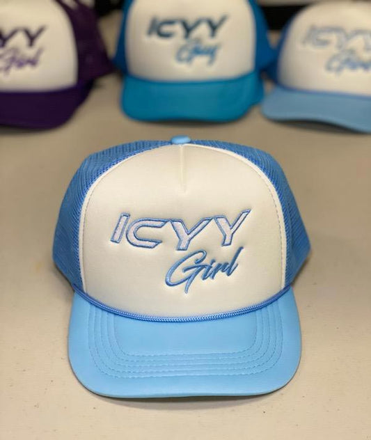 ICYY GIRL Lgt Blue/Wht Snapback Cap