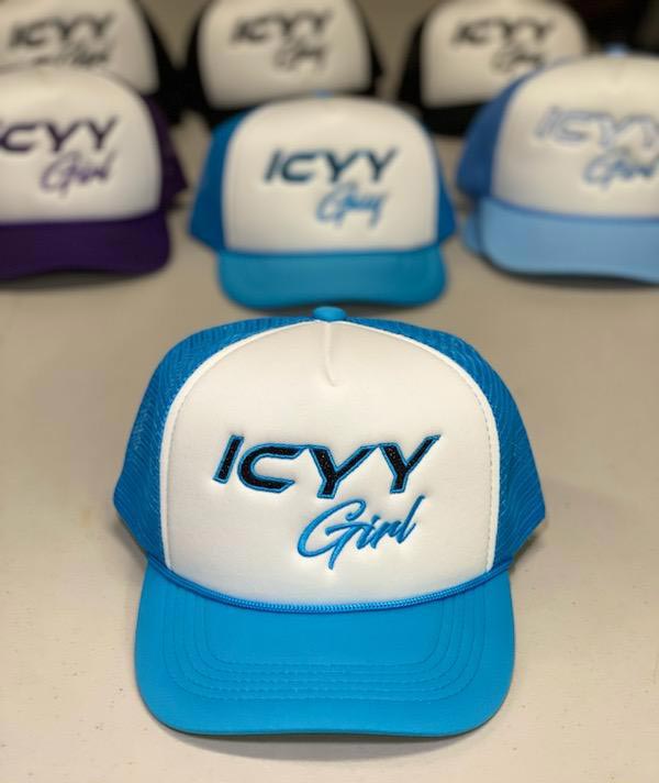 ICYY GIRL Lgt Blue/Wht/Blk Snapback Cap